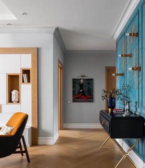 Яркие цвета во всех комнатах, кроме детской. 07