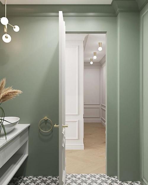 Очень понравился такой выбор цвета для ванной комнаты. 02