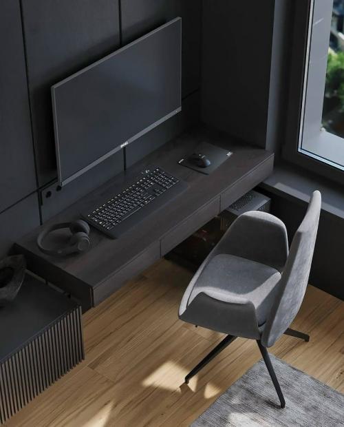 Минималистичное пространство в графитовых тонах. 03