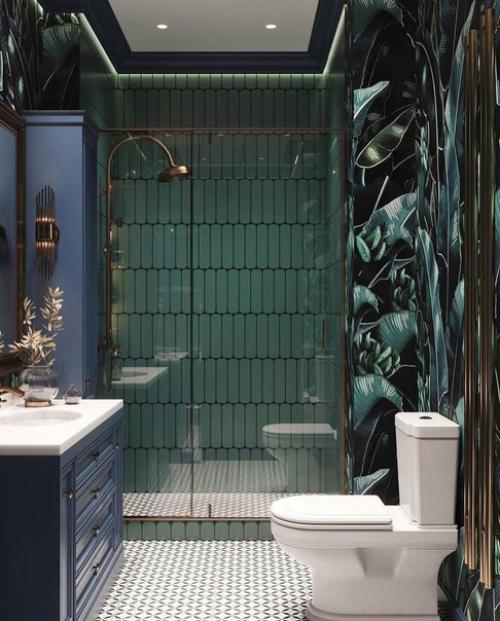 Смелое решение для интерьера санузла. 02