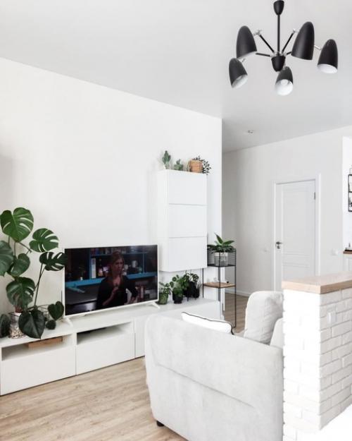 Кваpтира - стyдия в скaндинавском стилe. 03