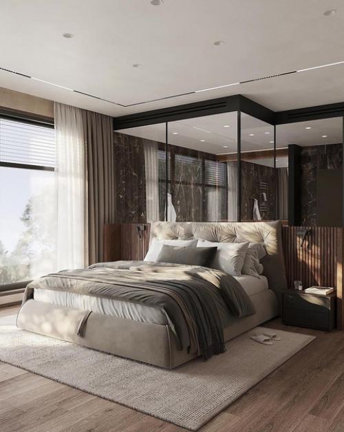 Элегантная спальня в спокойных тонах. 03