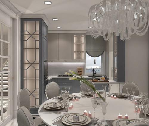 Проект дизайна кухни и столовой зоны. 03
