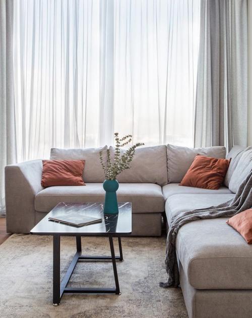 Современный, стильный интерьер квартиры, которая предназначается для сдачи. 01