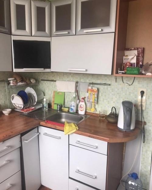 Фото кухни до и после.