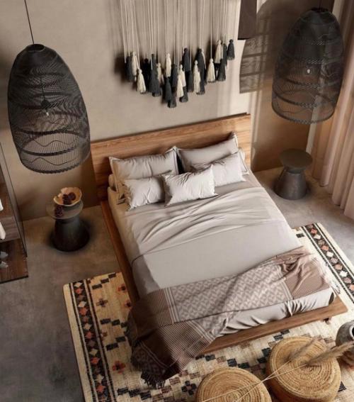 Спальня в натуральных тонах. 01