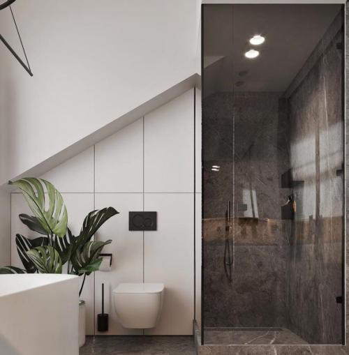 Ванная комната с большими окнами. 02