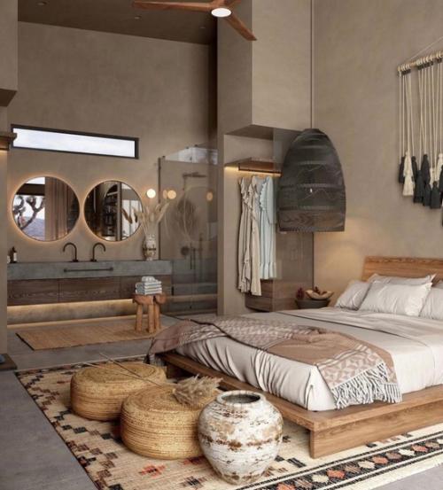 Спальня в натуральных тонах. 02