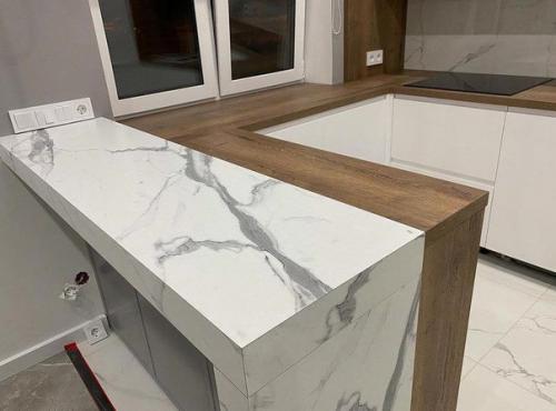 Кухонная зона в которой идеально реализован рабочий треугольник. 05