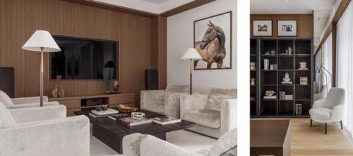 Большой просторный дом в котором все комнаты оформлены в едином стиле.