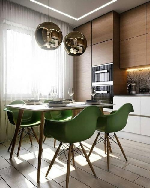 Современный интерьер в просторной квартире 72 кв.