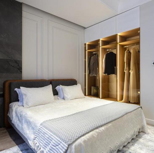 Мягкий, уютный дизайн спальной комнаты. 04