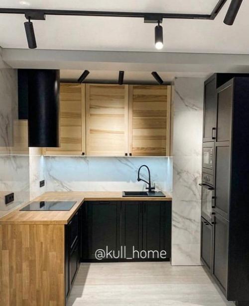 Крутое оформление кухни.