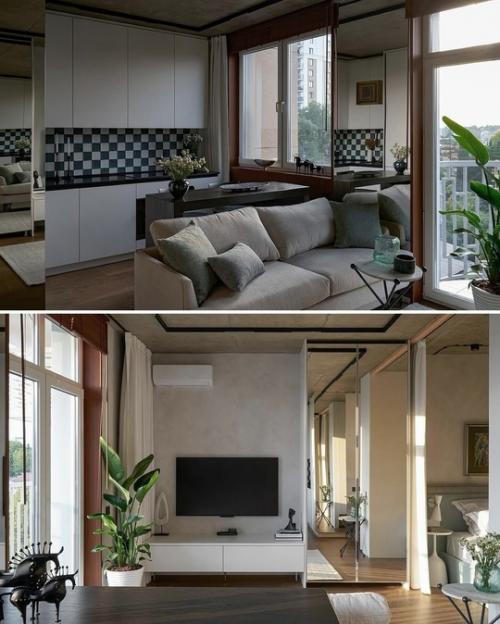 Элегантный интерьер небольшой квартиры в Сочи. 05