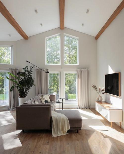 Одноэтажный коттедж со стандартной планировкой. 01