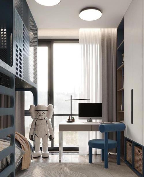 Комната продумана таким образом, чтоб отвечать запросам ребенка. 05