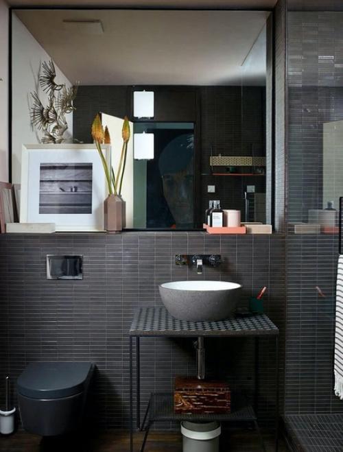 Черная керамика в санузлах. 02