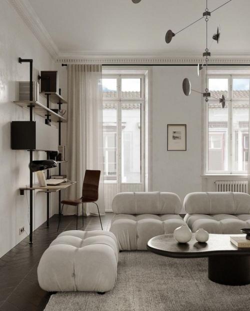 Кухня объединенная с гостиной. 02