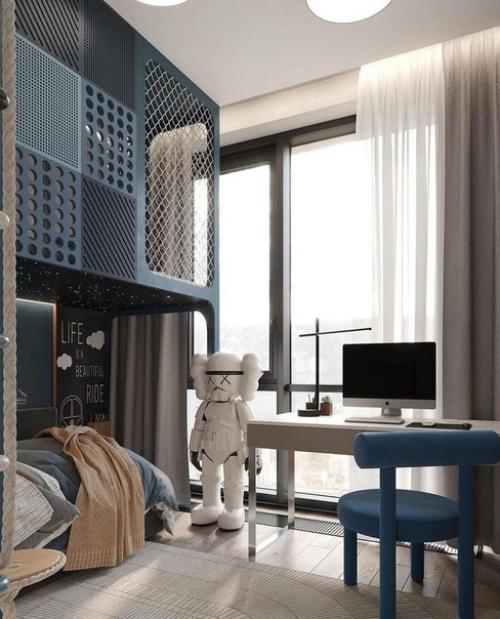 Комната продумана таким образом, чтоб отвечать запросам ребенка.