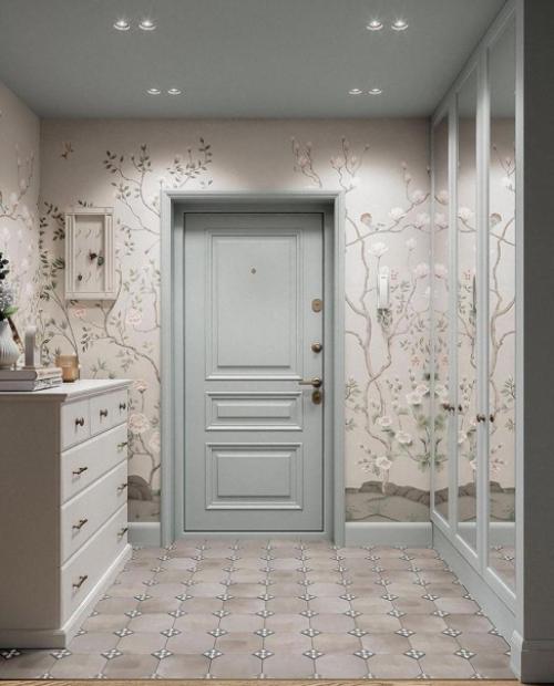 Чудесная прихожая.  Светлая и такая нежная. 01