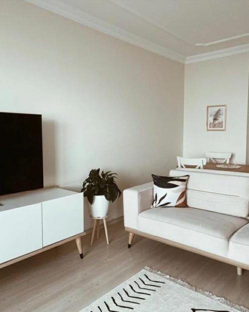 Теплые оттенки в гостиной. 01