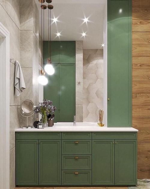 Фасады зеленого цвета.