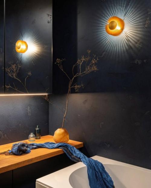 Голландский синий в интерьере: стильная квартира в Минске. 09