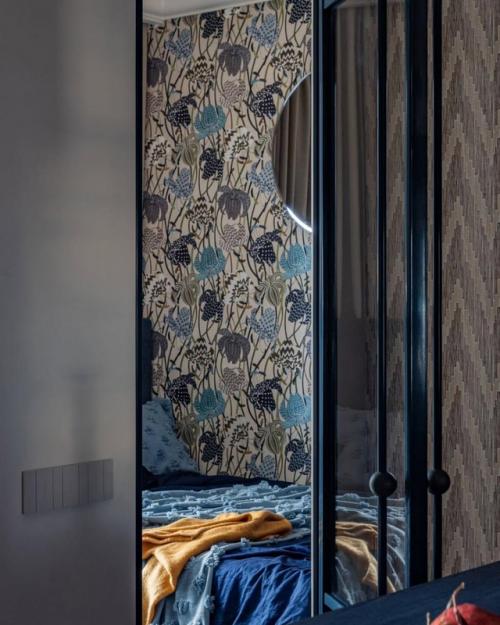 Голландский синий в интерьере: стильная квартира в Минске. 04