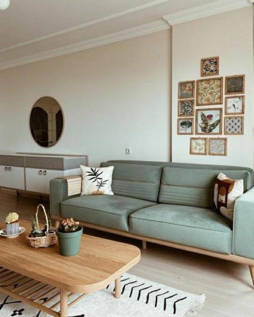 Теплые оттенки в гостиной. 03