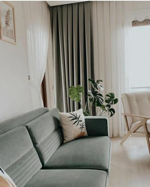 Теплые оттенки в гостиной. 02