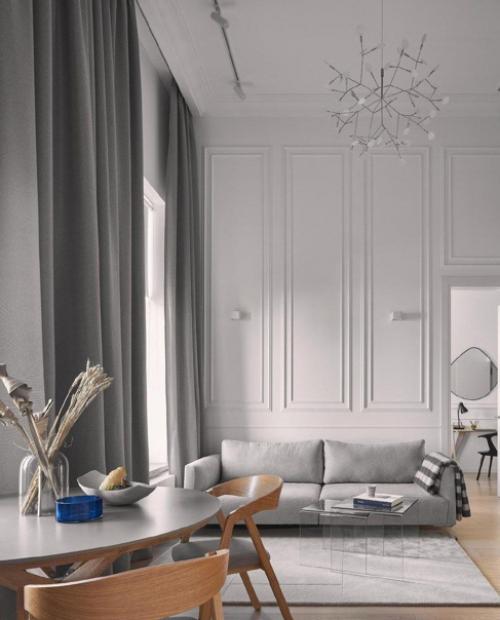 Светлый интерьер. Но при этом он выглядит. 01