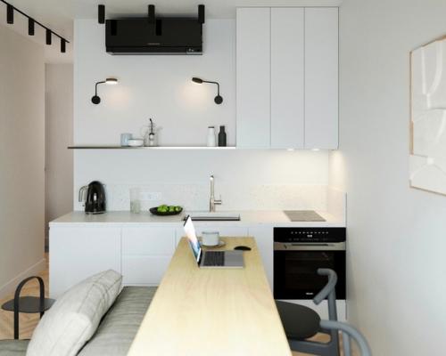 Крутой вариант для размещения всего необходимого в небольшой однушке. 04