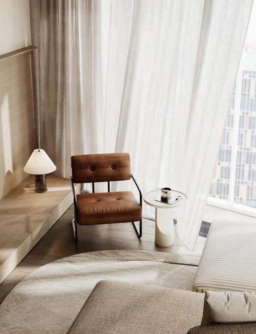 Элегантная простота кухни - гостиной. 09