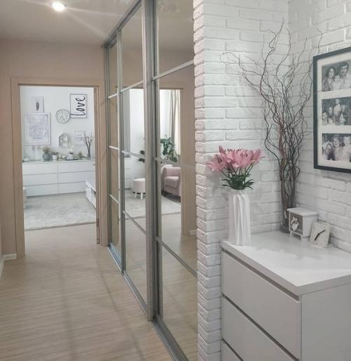 Белым-бело.  Дизайн пространства пpeимyщecтвeнно в бeлoм цвeтe. 07