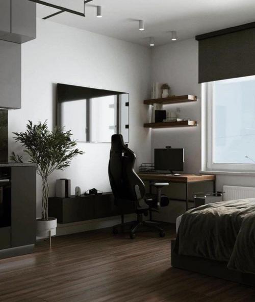 Брутальный интерьер. Для холостяка.