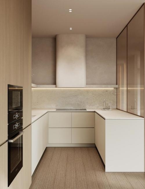 Элегантная простота кухни - гостиной. 07