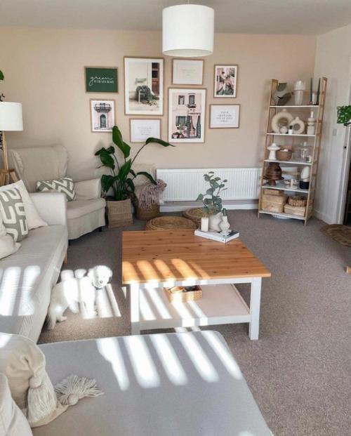 Атмосферный интерьер квартиры оформленный в эко - стиле. 02