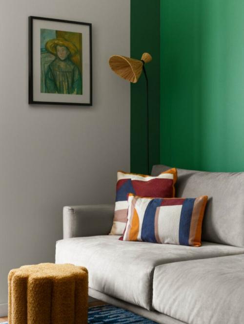 Лимонный сорбет и пыльно - синий: смелый интерьер двушки. 02