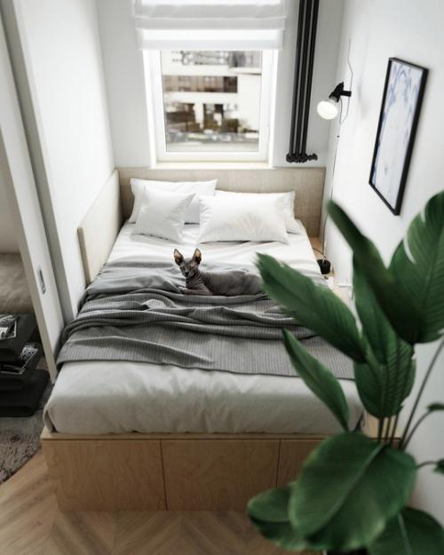 Крутой вариант для размещения всего необходимого в небольшой однушке. 08