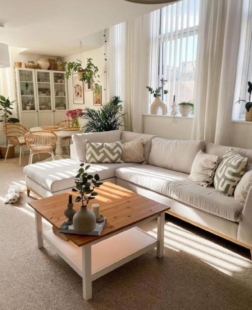 Атмосферный интерьер квартиры оформленный в эко - стиле. 05