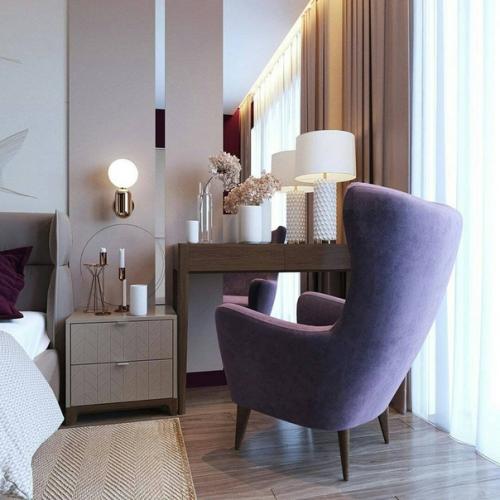 Какое цветовое решение для этой спальни вам ближе? 09