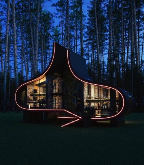 Дом посреди леса, который может удивить. 03