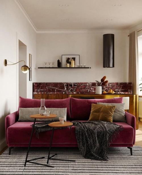 Отличная кухня с современной мебелью. 01