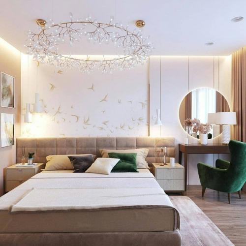 Какое цветовое решение для этой спальни вам ближе?