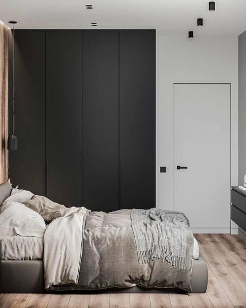 Черный в спальне.  Стильные варианты для вашего вдохновения. 06