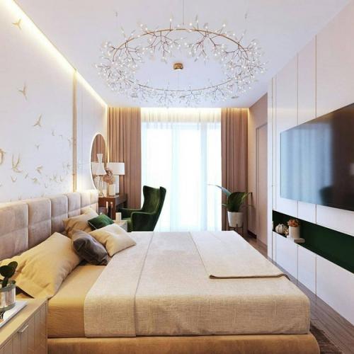 Какое цветовое решение для этой спальни вам ближе? 02