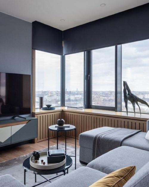 Интересный цвет выбрали для стен. 01