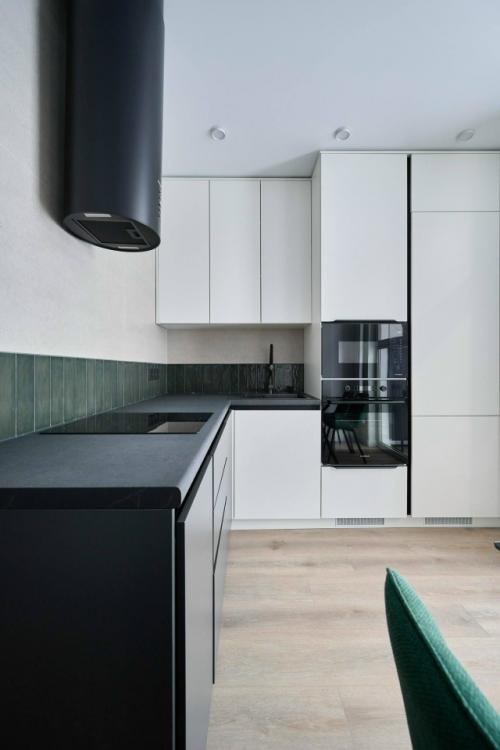 Минималистичная однушка с глубокими акцентами. 06