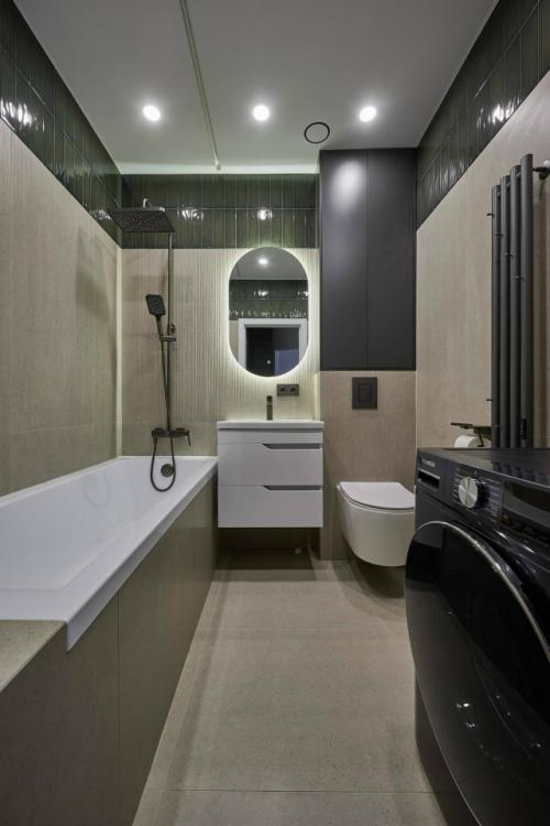 Минималистичная однушка с глубокими акцентами. 09