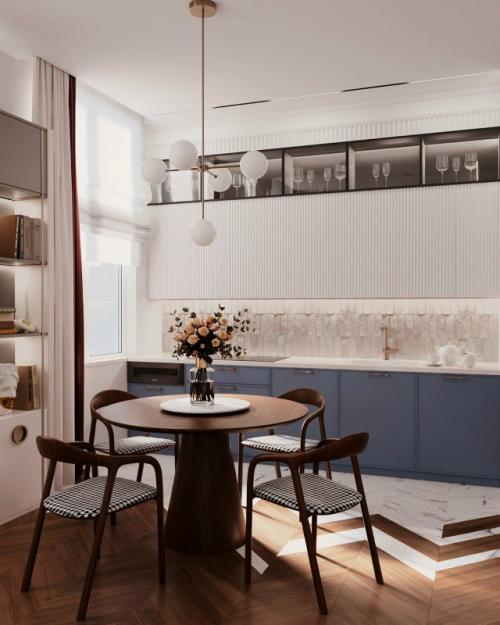 Цвет против серости: квартира для семьи с двумя дочерьми. 01